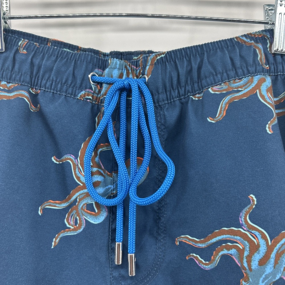 Paul Smith Bathing Suit Shorts Swim Trunks Men's Medium Blue Drawstring Pockets - Picture 2 of 12